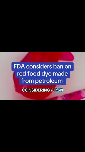 After DECADES of The FDA doing nothing ,now after Trump gets elected and RFK Jr appointed head of HHS , they FINALLY want to ban red food dye