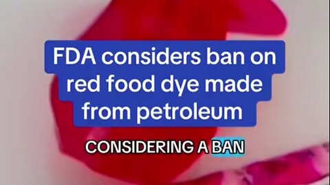 After DECADES of The FDA doing nothing ,now after Trump gets elected and RFK Jr appointed head of HHS , they FINALLY want to ban red food dye