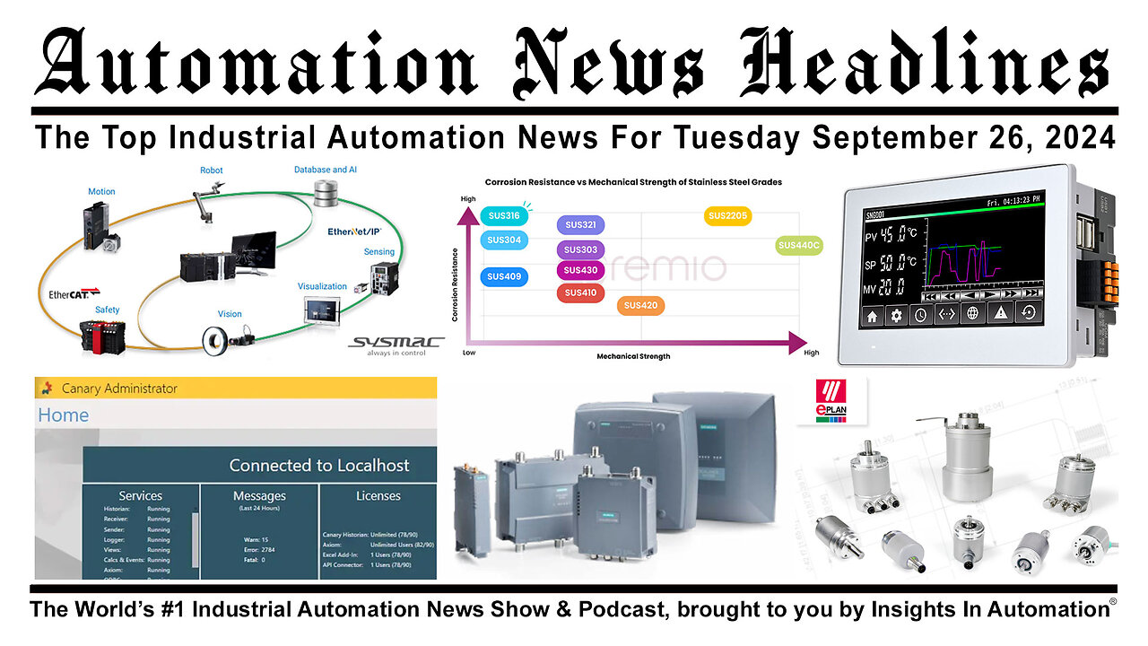 Automation News Headlines for Thursday September 26, 2024