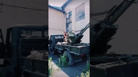 Ukrainian anti aircraft gun