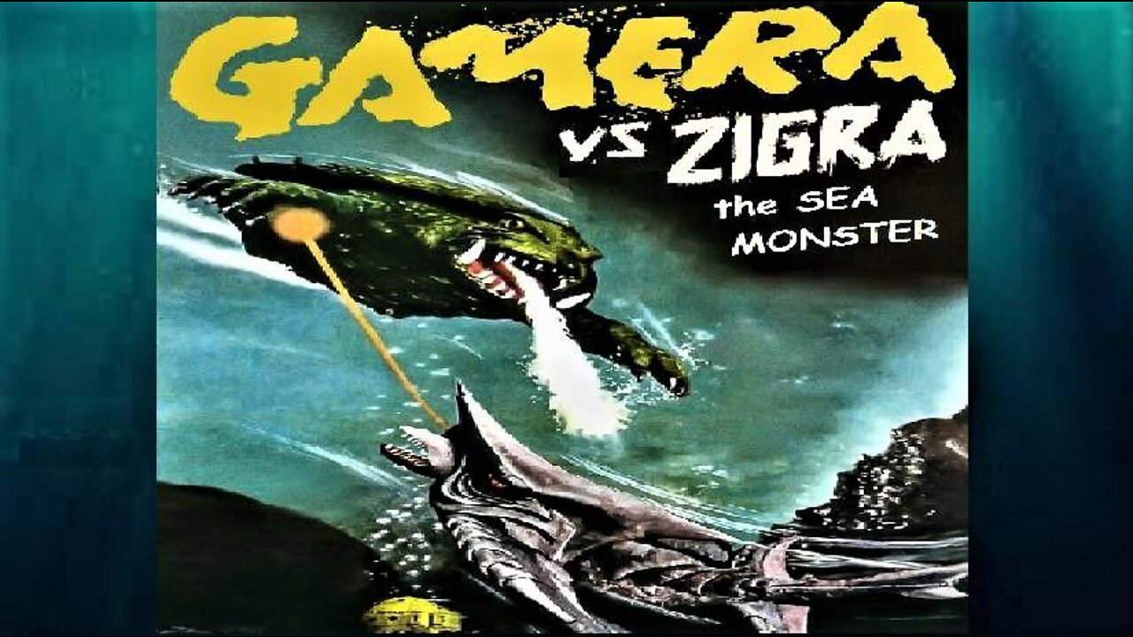 GAMERA VS ZIGRA 1971 (GAMERA VS THE SEA MONSTER) Giant Gamera vs Swordfish Creature TRAILER & Movie in HD & W/S