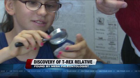 Paleontologist from Mesa discovers relative to the T-Rex; owes career to childhood mentor