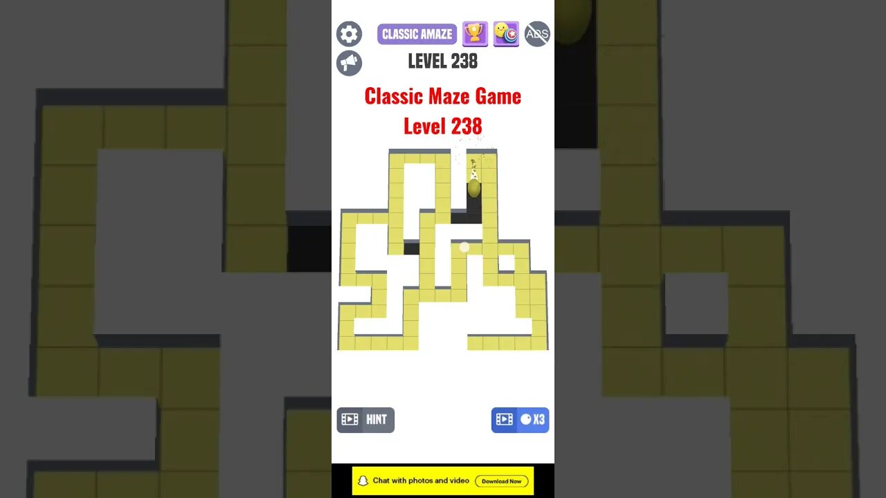 Classic Maze Game Level 238. #shorts