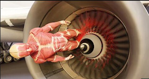 HUMAN BODY vs AIRPLANE ENGINE animation