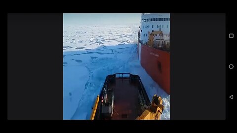 ship crossings from Alaska snow covered sea.