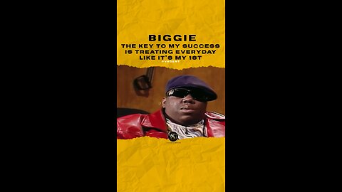 #biggie The key to my success is treating everyday like it’s my 1st. 🎥 @MTVNEWS