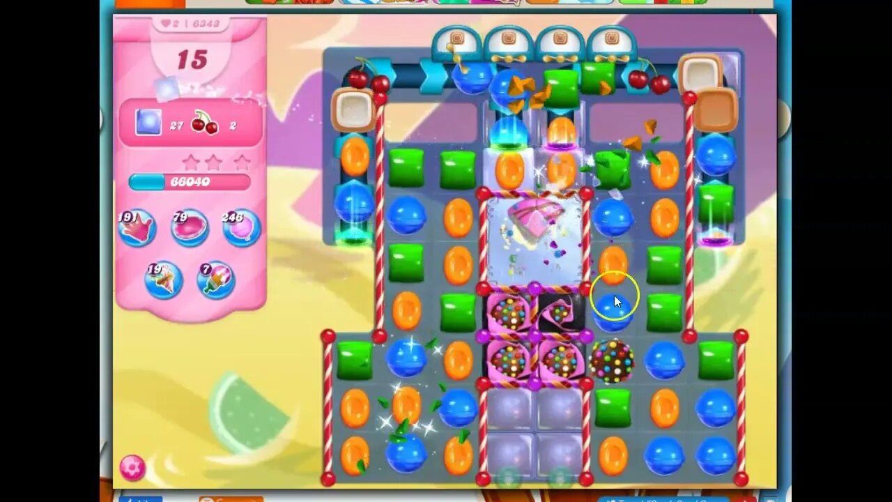 Candy Crush Level 6343 Talkthrough, 30 Moves 0 Boosters