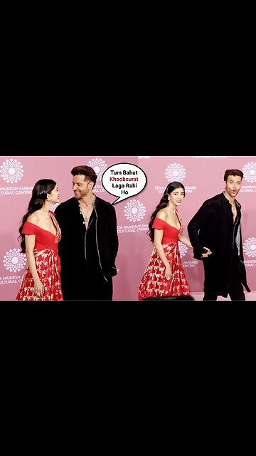 New Love Birds Hrithik Roshan And Saba Azad Can't Takes Eyes From Each Other Arrive At NMACC Day 2