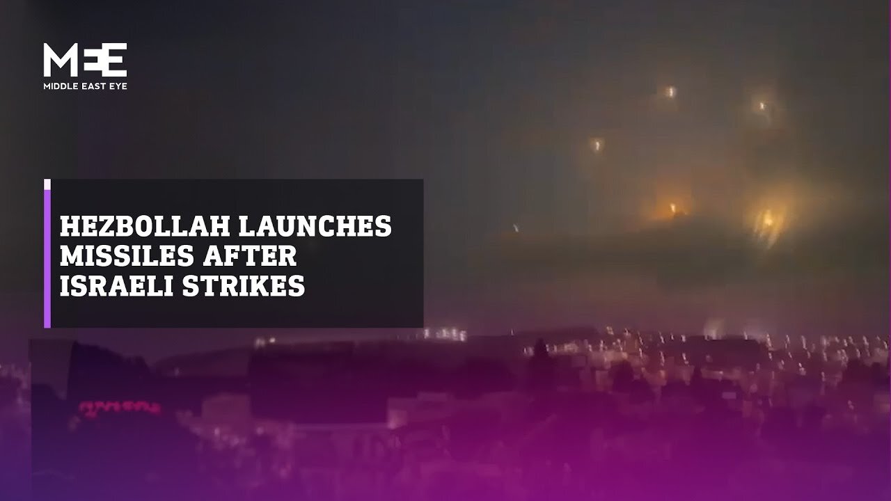 Hezbollah launches hundreds of missiles into northern Israel after Israeli air strikes