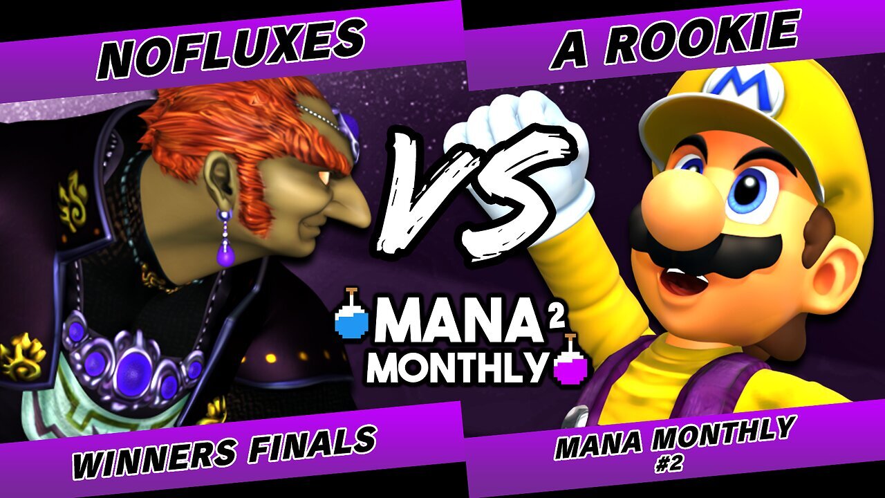 Mana Monthly 2 Winners Finals- NoFluxes (Ganondorf) vs A Rookie (Mario) Smash Melee Tournament