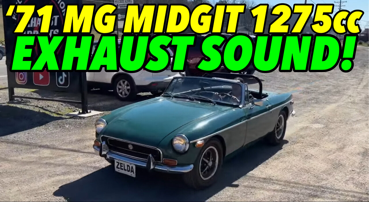 1971 MG Midget Convertable 1275cc Engine EXHAUST SOUND!