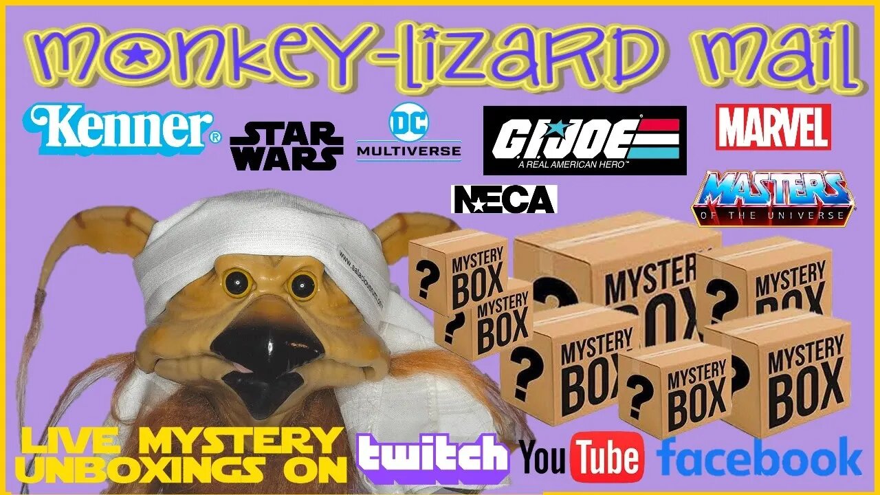 LIVE MYSTERY TOY UNBOXINGS (9 PACKAGES! Star Wars, Marvel, DC, MOTU, GI Joe ??) - MoNKeY-LiZaRD MAIL