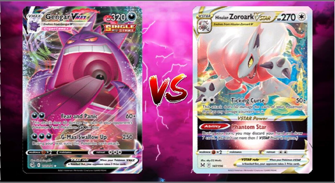 Pokemon TCG Online Gengar VMAX Galarian Moltres V VS Hisuian Zoroark VSTAR!!