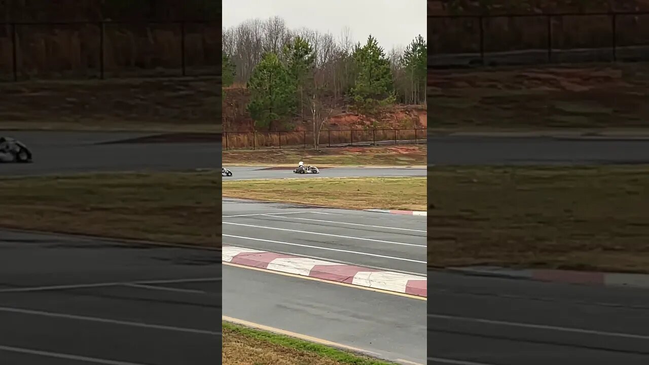 Leading a gokart race P1 and P2 for the team!