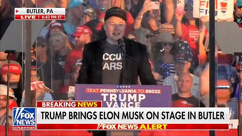 Trump Brings Elon Up on Stage