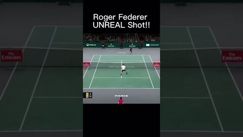 Roger Federer UNREAL Shot!! 🤯 #tennis #shorts