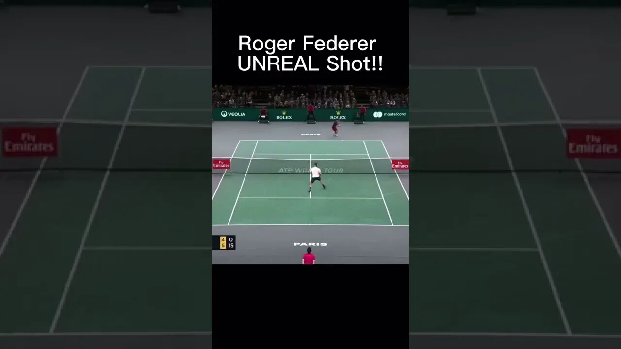 Roger Federer UNREAL Shot!! 🤯 #tennis #shorts