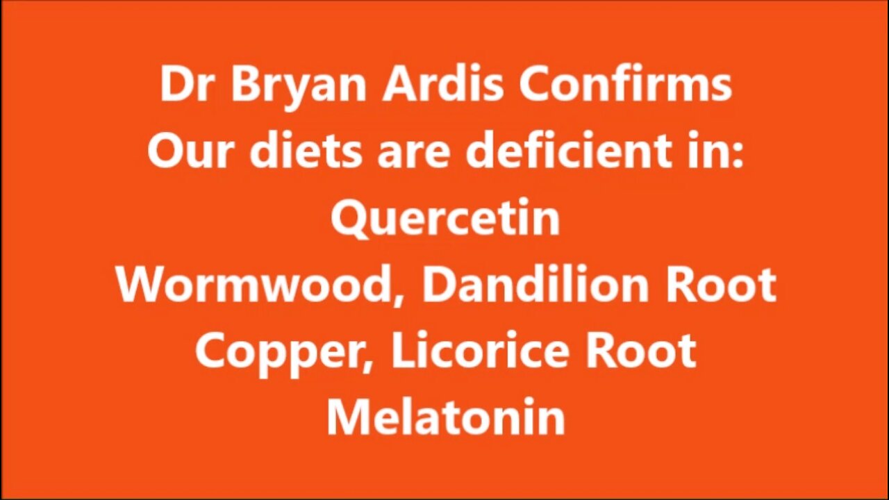Dr Bryan Ardis Confirms Our Diets are Deficient in Nutrients