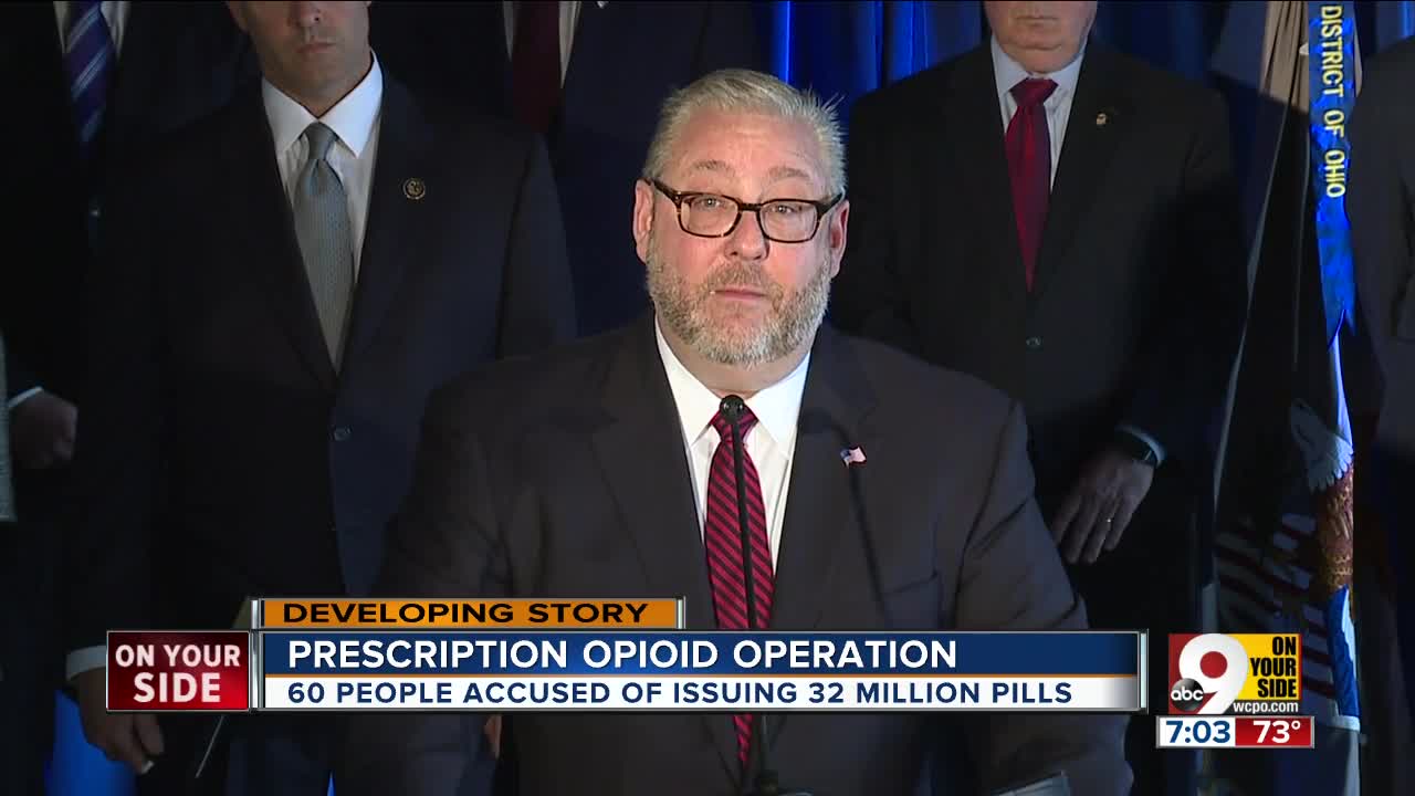 Feds: Ky., Ohio doctors among 60 charged in opioid operation