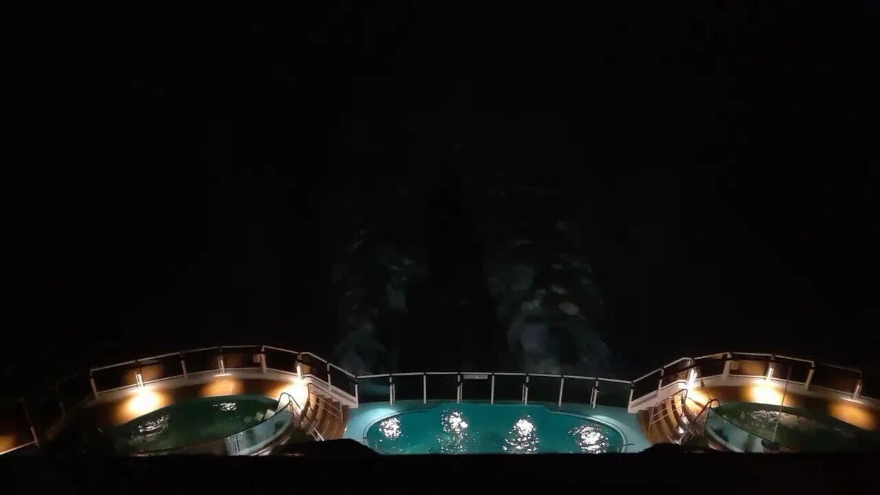 Windy Night on Aft Deck of Carnival Horizon Sept 2022