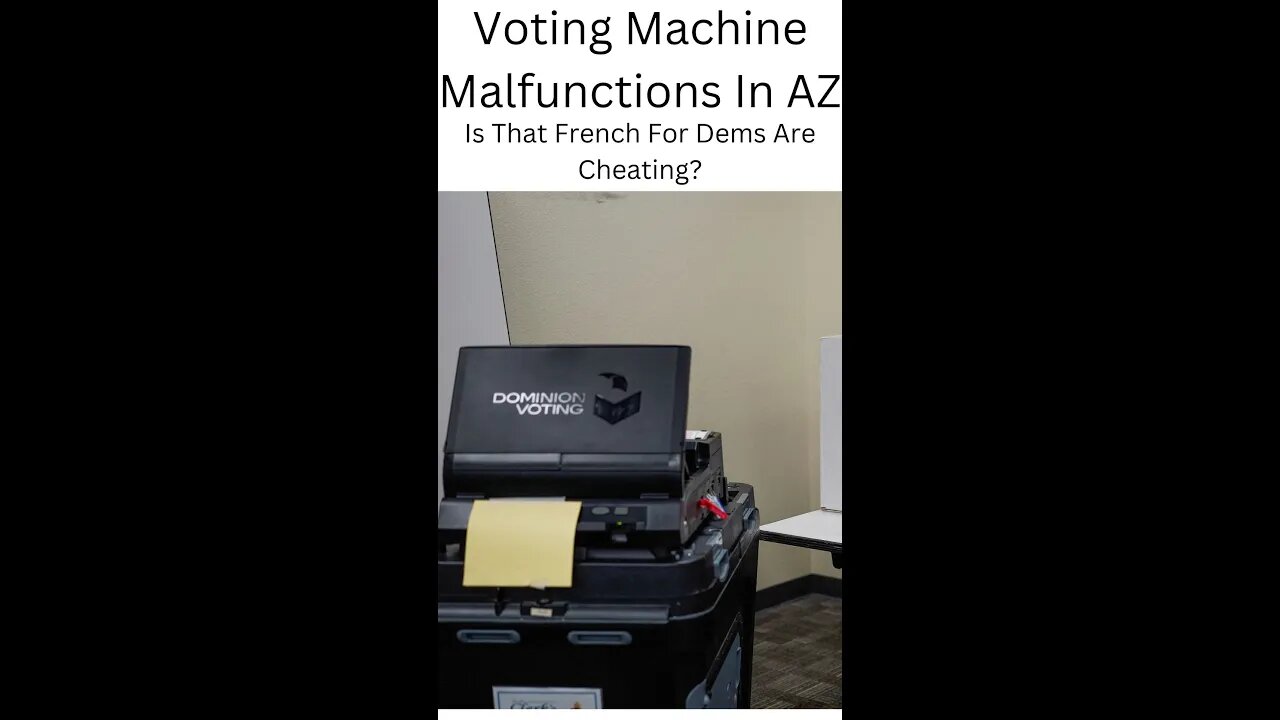 AZ Voter Machine Malfunctions, HERE WE GO AGAIN I SMELL BS