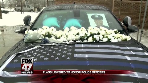 Michigan flags lowered to honor fallen police officers