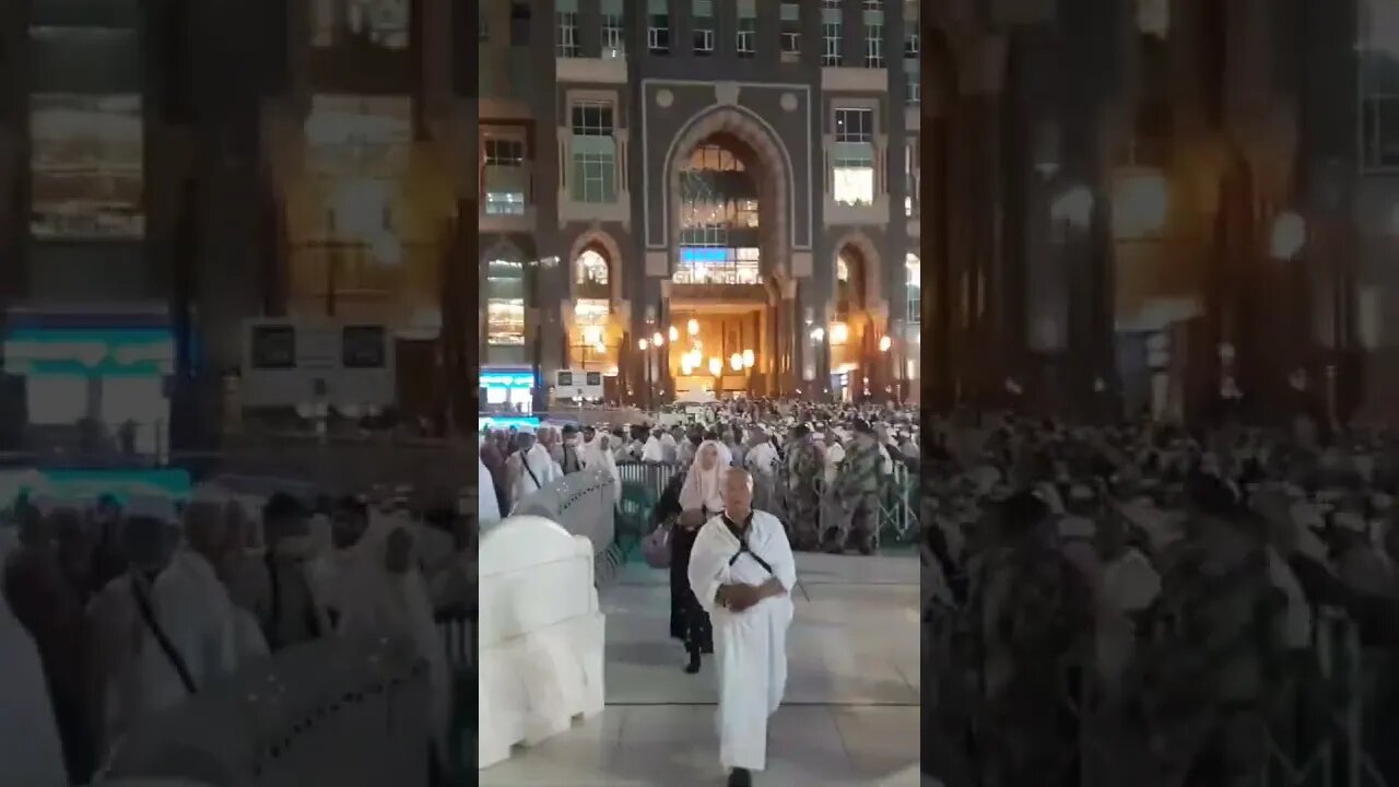 Rush after maghrib prayer in Masjid al-Haram