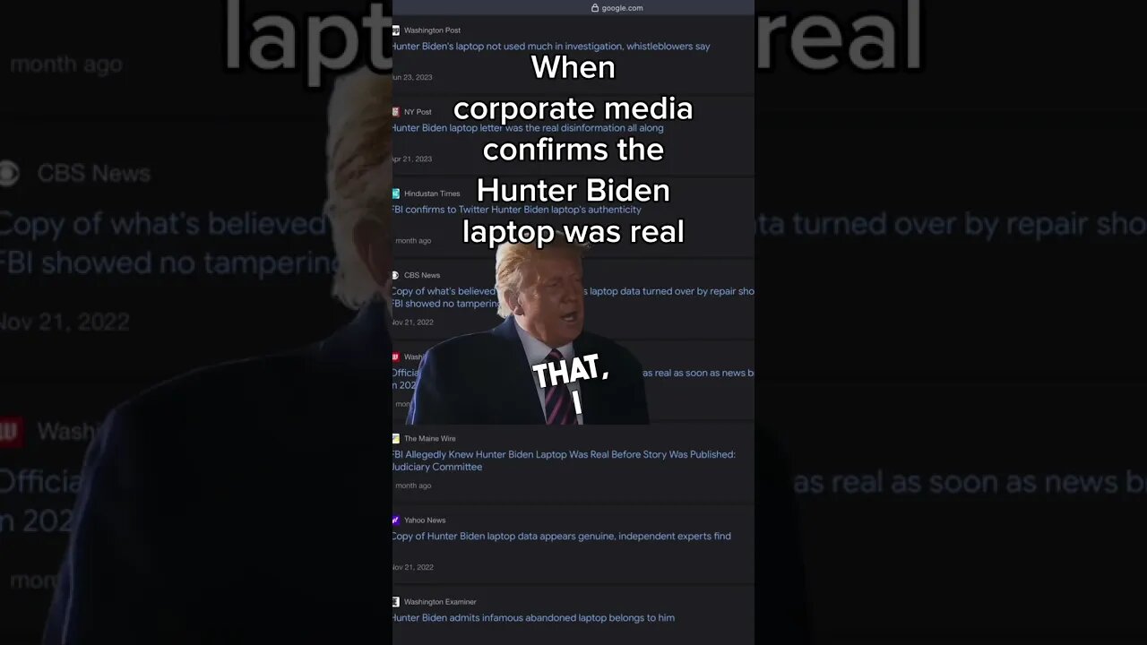 Hunter Biden Laptop is Real Wow I Didn’t Know That MSM 😂 #politicalmeme #2024elections #shorts