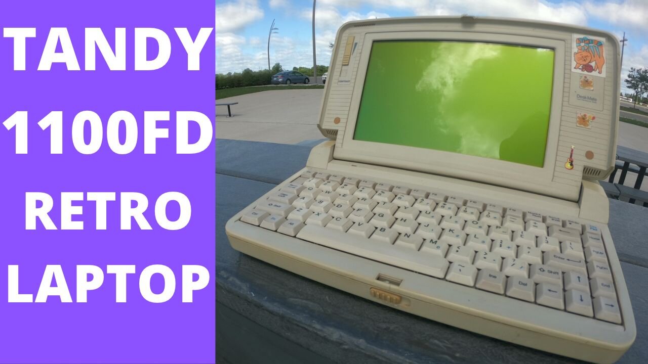 The Tandy 1100 FD with DOS 3 and Deskmate Vintage laptop