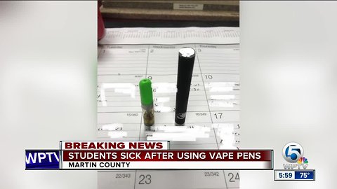 Students sick after using vape pens