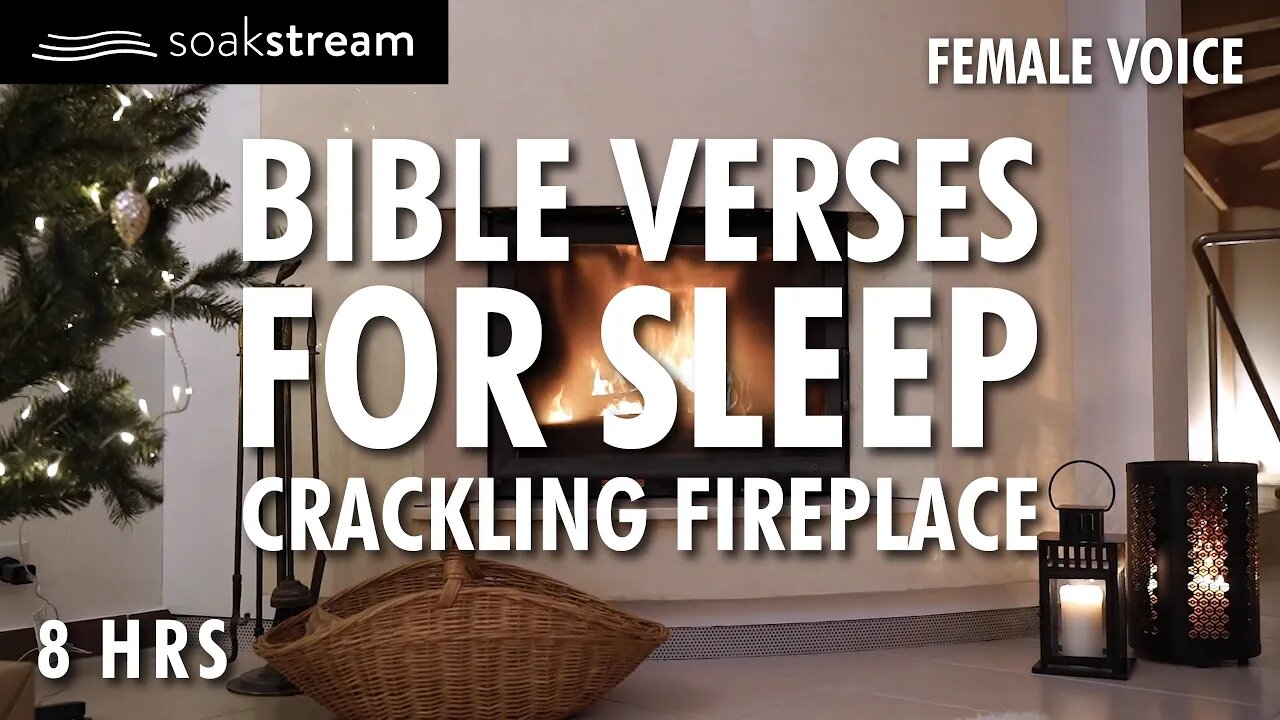 CRACKLING FIREPLACE 4K | 100+ Bible Verses For Sleep with Fireplace Sounds