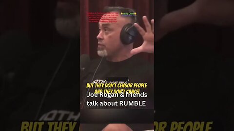 Joe Rogan & friends talk about RUMBLE🆓 #rumble #freespeech #videoplay #crypto #censorship #neutral