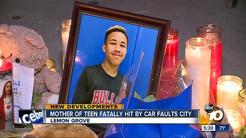 Mother of teen fatally hit by car faults city