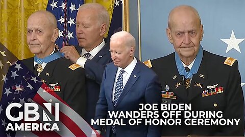 Joe Biden wanders off during Medal of Honor ceremony at White House