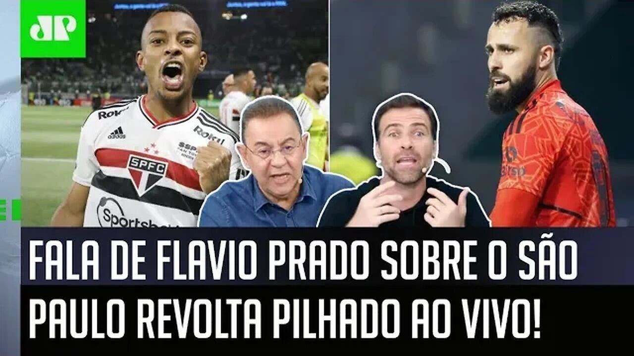 "NÃO! AÍ VOCÊ TÁ DE SACANAGEM! Flavio Prado REVOLTA Pilhado após São Paulo ELIMINAR o Palmeiras!