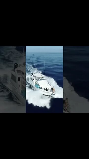 Open ocean crossing on our motor yacht in calm conditions #yacht #ocean #shorts