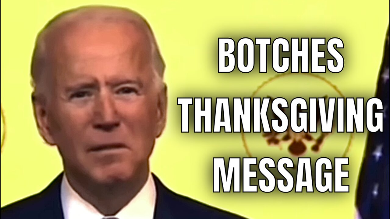 Joe Biden, the “Devout Catholic,”BOTCHED his THANKSGIVING MESSAGE