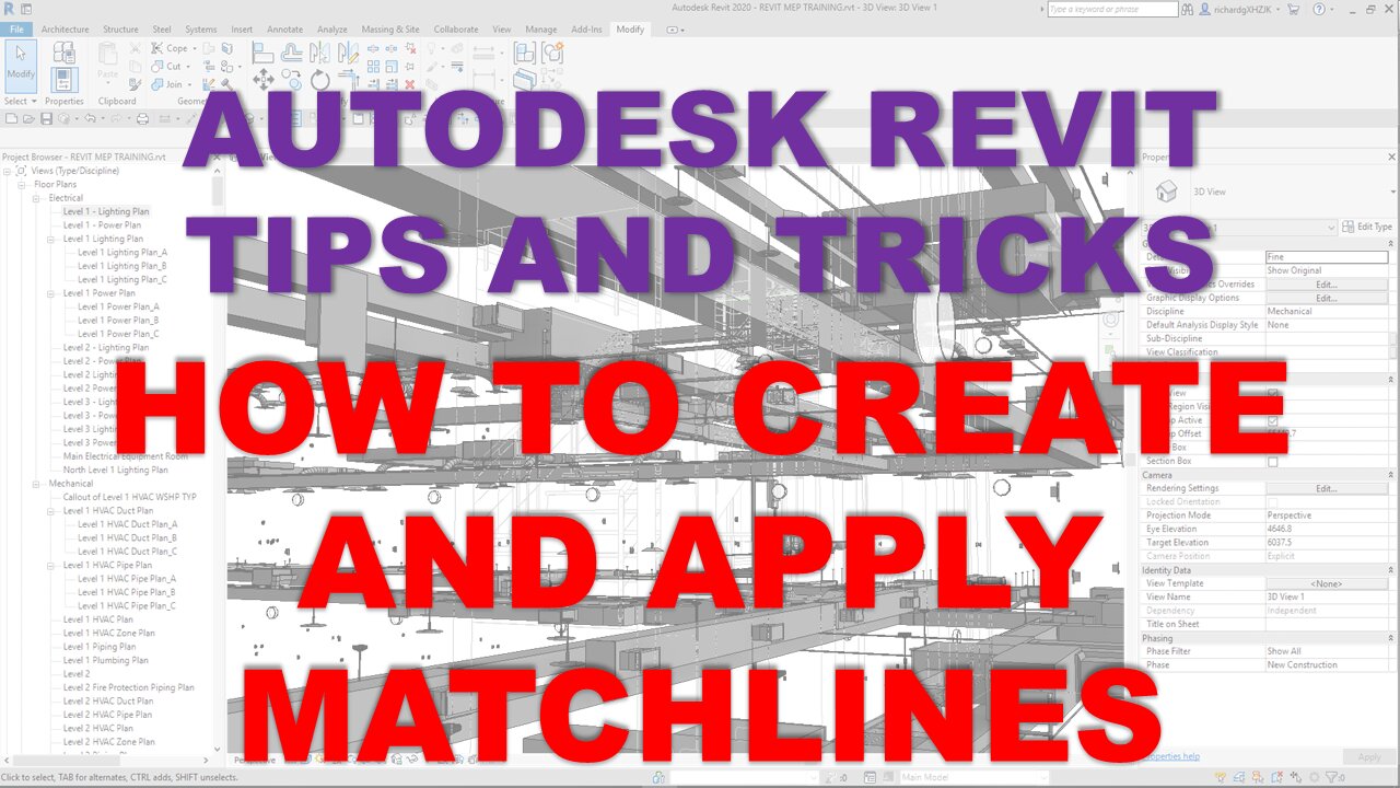 AUTODESK REVIT TIPS AND TRICKS: HOW TO CREATE AND USE MATCHLINES