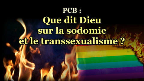 PCB : Que dit Dieu sur la sodomie et le transsexualisme ?
