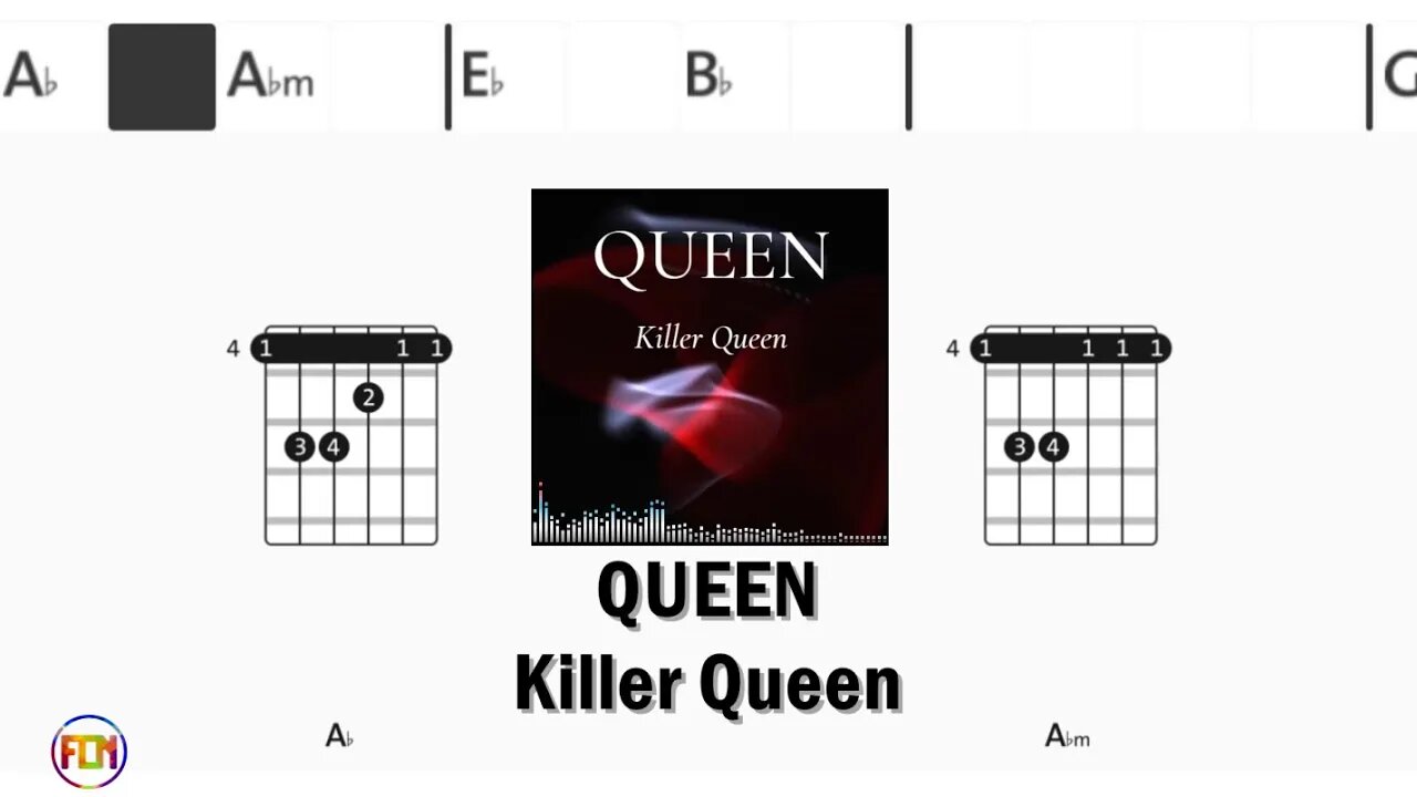 QUEEN Killer Quen - FCN Guitar Chords & Lyrics HD