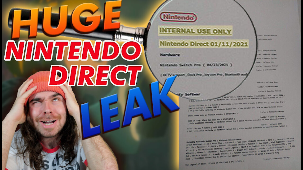 HUGE Nintendo Direct January 2021 LEAK!? Switch Pro, Mario Odyssey 2, and Breath of the Wild 2!!