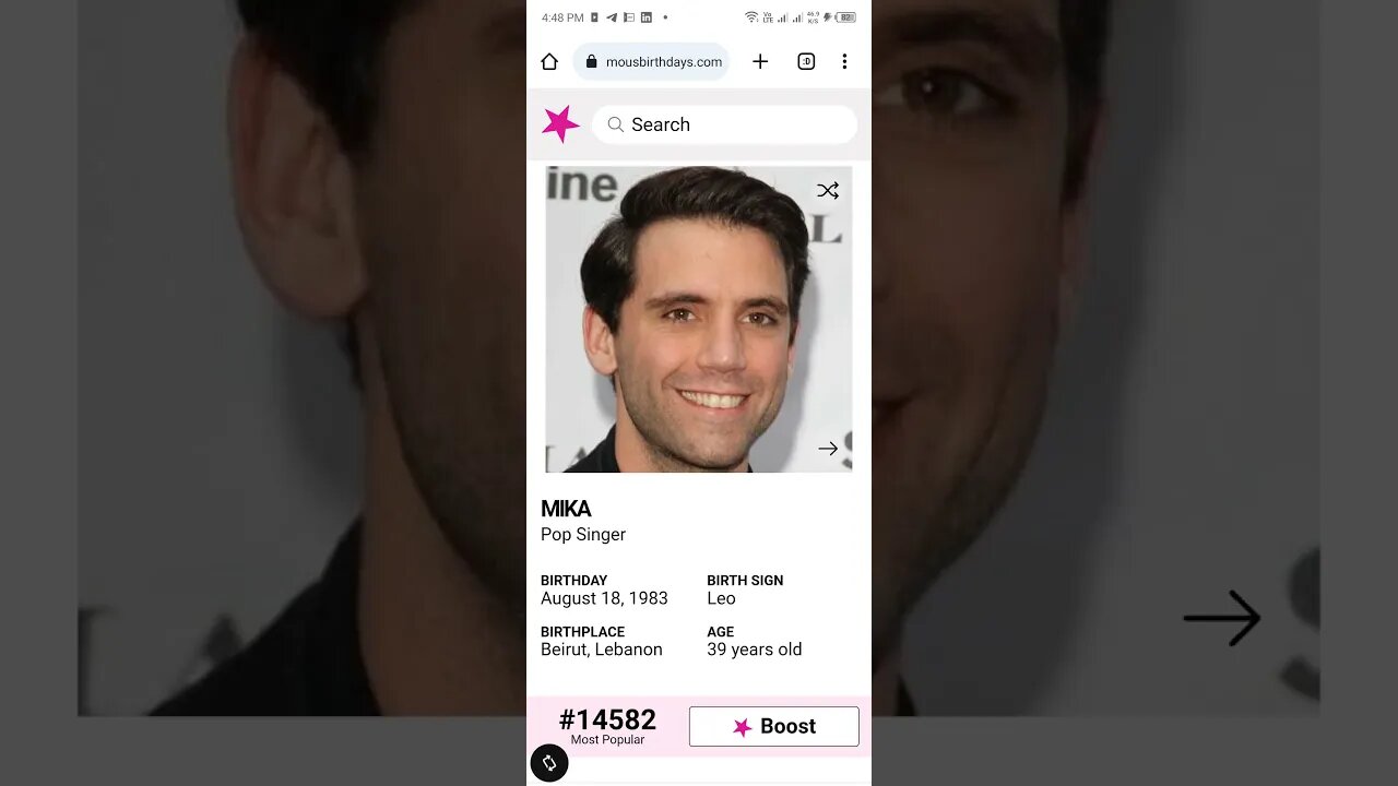 HAPPY 39 YEARS OLD BIRTHDAY MIKA