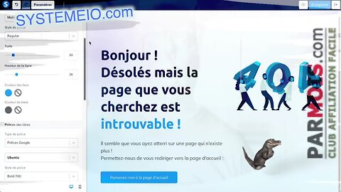 SystemeIO : vous pouvez désormais créer une page 404 personnalisée ! 💙