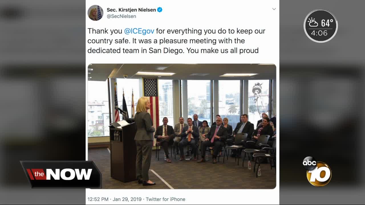 DHS Secretary Kirstjen Nielsen visits San Ysidro Port of Entry