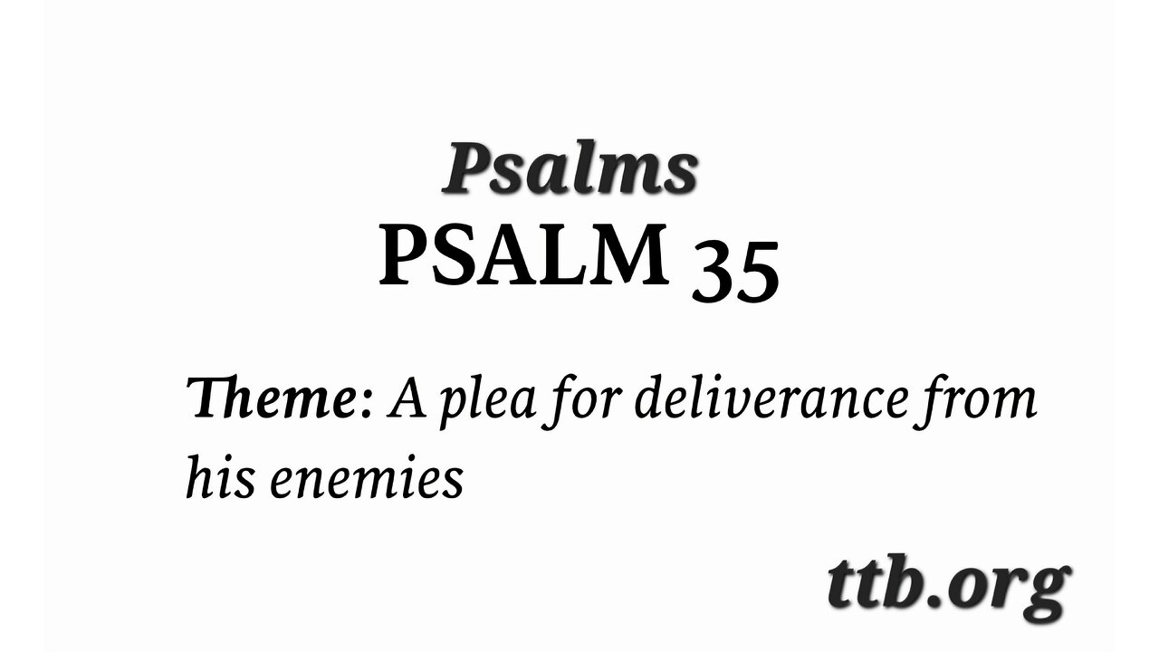 Psalm Chapter 35 (Bible Study)