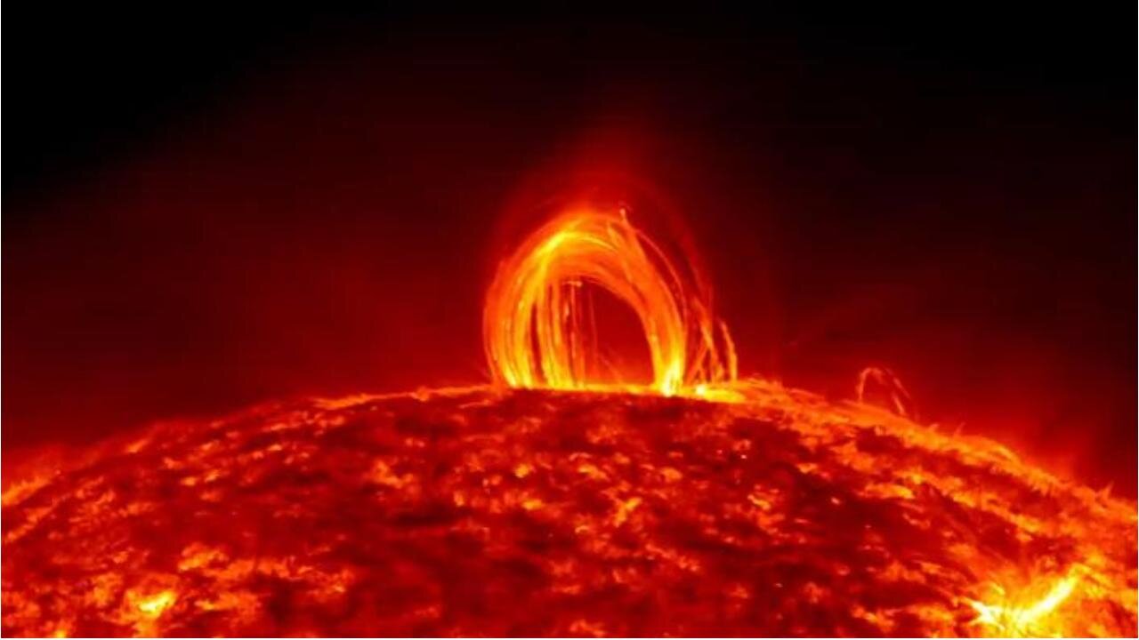 Fiery Looping Rain on the Sun