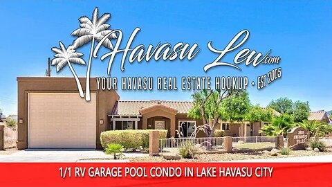 Lake Havasu RV Garage Pool Condo 2688 S Jamaica 105