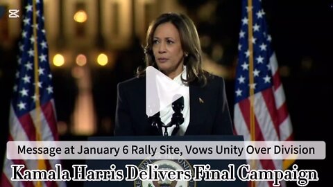Kamala Harris Delivers Final Campaign, Vows Unity Over Division | CISNewsStudio1s