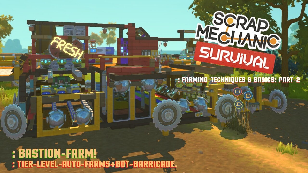 : Scrap-Mechanic: Survival. : Headquaters-Tour, Part-~3. : Farming: Part-~2.