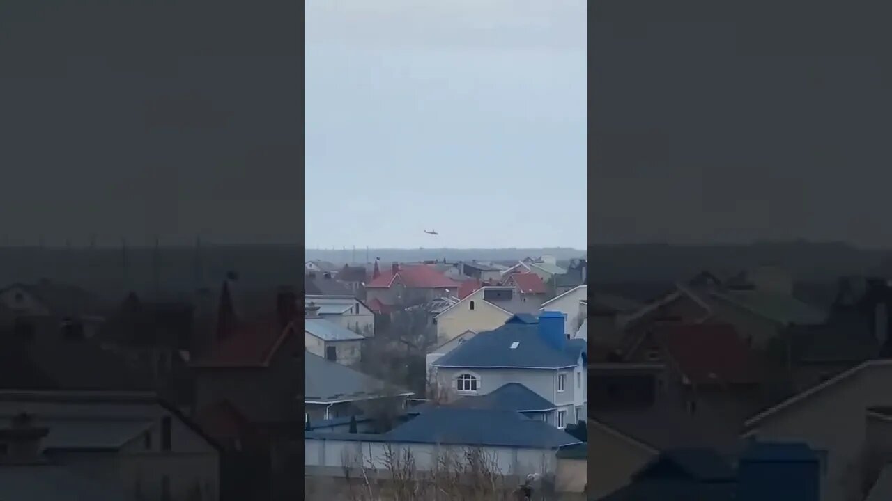 Ukraine War - KA-52 Helicopter over Lubansk during the Ukraine War